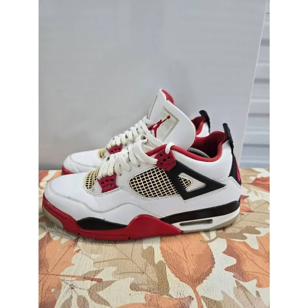 Size 11 - Jordan 4 Retro OG Mid Fire Red Men's Basketball Shoes